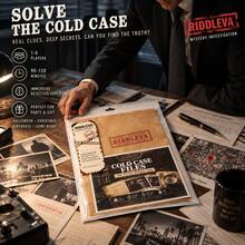 RIDDLEVA Cold Case Files Tycoon 未解之謎偵探桌上遊戲 沉浸式推理謎題遊戲 1-6人合作犯罪破案桌遊 萬聖節派對聖誕禮物家庭遊戲 - 黑色 - 查看 9
