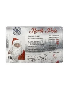 Surat Izin Mengemudi Santa yang Hilang, Dekorasi Natal, Surat Izin Terbang Kereta Luncur Santa, Kartu Identitas, Kartu Santa Claus, Surat Izin Terbang, Kotak Kunci Hadiah Malam Natal, Dekorasi Pohon Natal - MultiWarna - View 10