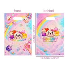 12/20/40 Pieces, Pink Cartoon-Themed Gift Bags, Small Favor Bags For Birthday Parties, Portable Tote Bags, Cute Cartoon Gift Bags In Multicolor Styles Suitable For Birthday Party Decorations, Themed Party Room Decor - Multi-color - View 5