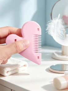 1 buah Sisir Pemangkas Rambut Kemaluan/Poni Portabel, Cocok untuk Alat Penata Rambut Kemaluan Berbentuk Hati Wanita, Alat Cukur Ringkas untuk Sisir Kemaluan - Beraneka warna - View 3