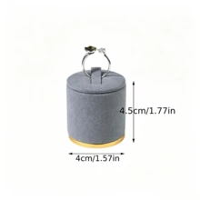 Multi-Size Cylindrical Velvet Ring Display Stand, Layered Display Prop For Live Streaming And Photography, Non-Slip Ring Storage Rack, Home Storage Decor - Same Style In Multiple Colors and Sizes - View 11