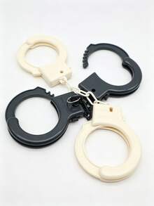 Plastic Handcuffs, Cosplay Costume Prop, Role Play Stage Performance Game Accessory, Portable Novelty Holiday Party Small Gift, Halloween Costume Prop, Fun Gift For Friends (Product May Have Slight Surface Imperfections During Production, But It Does Not Affect Normal Use) - Multicolor - View 4