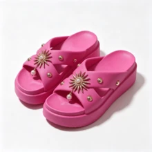 Women Slides - Hot Pink - View 1