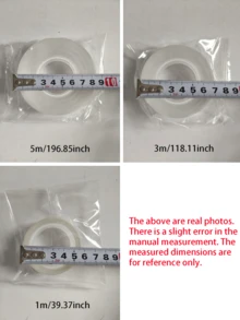 1卷超强透明纳米胶带，双面胶，多种长度可选，可水洗重复使用，适用于厨房、浴室、客厅、汽车、艺术品展示、装饰粘贴等。 - 透明 - 查看 7