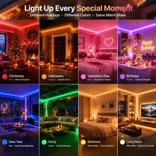 1pc USB 5V RGB LED Strip Lights, 3-Key Inline Controller, Self-Adhesive, Cuttable, Multi-Mode Color Changing LED Light, For TV Backlight, Bedroom, Gaming Room, Holiday & Party Decor - 3Key RGB - View 6