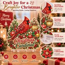 Christmas Cardinal & Holiday Lantern Design - Stand - View 4