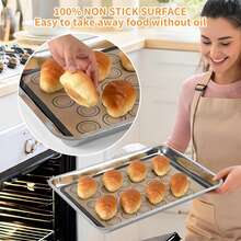 4pcs Silicone Baking Mat For Macarons, Reusable Non-Stick Macaron Baking Sheet Liner With 30 Circles Template, Resistant Bake Mat For Cookies, Pastry, Bread Making, Dishwasher - View 11