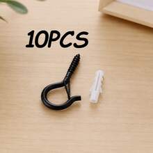 12pcs Q-Shaped Clip Hooks, Outdoor String Light Hooks, Windproof Screw Hooks, For Hanging Outdoor String Lights, Christmas Lights, Plants And Hanging Baskets - One Size - View 12