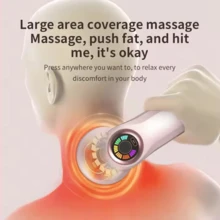 Electric Pusher Vibrates The Entire Body, Abdomen, Legs And Waist. It Is A Multi-Functional Handheld Body Beauty Device. Comes With Type-C Charging Cable And 5 Massage Heads. - View 5