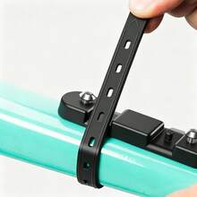 1 Set Adjustable Strap Bicycle Water Bottle Holder Adapter Base, Frame Mount Bracket Without Drilling, Mountain And Road Bike Cycling Accessories - Multicolor - View 8