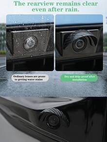 2/4pcs Car Camera Protective Cover, Rainproof, Fogproof, Anti-Glare, Highly Durable, 360° Panoramic Waterproof Sunshade, Car Camera Rain Protection Accessory, Enhances Visibility In Rainy Weather, Suitable For Most Sedans, Trucks And SUVs - Multicolor - View 8