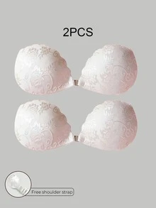 1/2/3pcs Lace Adhesive Bra, Front Closure Lift-Up Nipple Covers, Suitable For Bikini And Evening Gown For Party, Dinner, Graduation, Date, Music Festival And Other Occasions, All Year Round - Multicolor - View 32