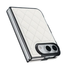 1pc PU Leather Magnetic Wireless Charging Foldable Phone Case, Full Body Shockproof Protective Cover Compatible Withi Phone Duo - White - View 10
