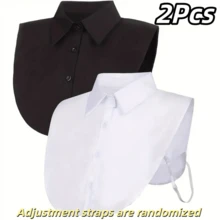 4/2/1 Pc Detachable Fake Collar, Unisex, Business Casual Versatile Sleeveless Dickey - Multicolor - View 18