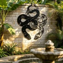 Excellent Two-Headed Snake Metal Wall Art For Indoor And Outdoor Use: Suitable For Modern Wall Decor, Classical Or Luxurious Decoration - B - View 8
