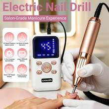 USB Rechargeable Electric Nail File Set - Multi-Speed Adjustable, Portable Nail Polisher And Foot Care Tool, Includes Nail File And Dead Skin Remover, Suitable For Home Manicure Salon, Professional Nail And Foot Shaping Tool, Professional Nail Drill, Battery Capacity: 1800mAh - A - View 2