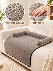 Large Dog Bed For Couch, Dog&Cat Bed, Removable Washable Cover, Waterproof Lining, Non-Slip Bottom, Dog Sofa Bed With Extended Mat ,Dog Bed,Dog Sofa - Multicolor - View 3