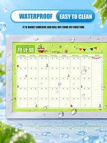 1 Set Magnetic Self-Discipline Checklist Self-Study Framework, Self-Adhesive Magnets, Suitable For Refrigerator And Wall, Ideal For Students To Plan Daily Learning Goals And Adjust Monthly Schedules - Set - View 3