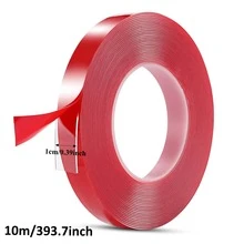 Nail Polish Transparent Tape, High Transparency Double-Sided Seamless Tape, Suitable For Nail Salons. Nail Sticker Display Fixing Tape, Nail Model Display Supplies - Red - View 6