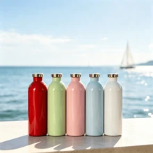 Minimalist Glossy Fresh Color Palette, Minimalist Cola Bottle Shape, Perfect For Outdoor Camping And Picnic Atmosphere - Multi-color 1000ml - View 2