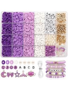 Bahan Aksesori Manik-Manik Tanah Liat Polimer Lunak Campuran 24 Kotak, Bahan DIY Kreatif untuk Membuat Rantai Ponsel, Gelang, Kalung, dan Anting, Hadiah Kecil - MultiWarna - View 8