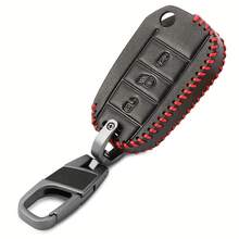 3 Button Leather Car Key Case For Peugeot 3008 208 308 508 408 2008 Protector Cover Holder Skin Car Accessories - one-size - View 4