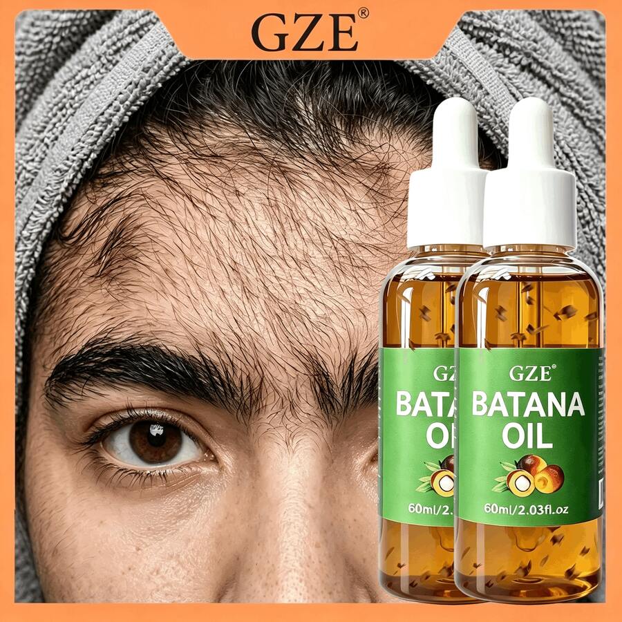 2pcs Serum Rambut Minyak Batana, Diformulasikan Dengan Minyak Batana Murni, Menutrisi dan Menguatkan untuk Semua Jenis Rambut - Kuning - View 1