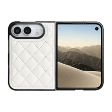 1pc PU Leather Magnetic Wireless Charging Foldable Phone Case, Full Body Shockproof Protective Cover Compatible Withi Phone Duo - White - View 8