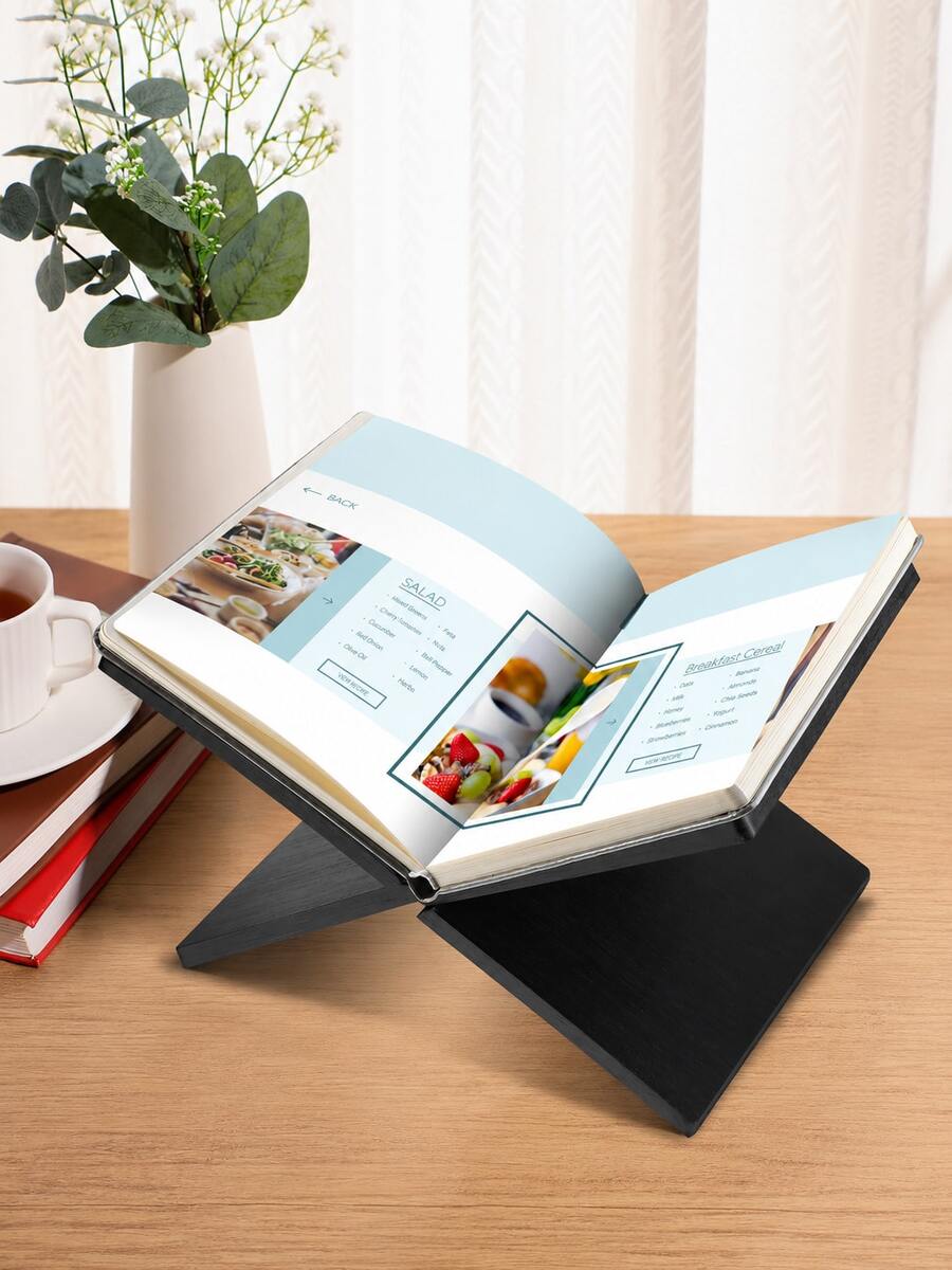 Open Display Shelf, Large Wooden Bookshelf, Coffee Table Rack, Wooden Easel, Suitable For Magazines, Artworks, Cookbooks, Bibles And More. - Multicolor - View 1
