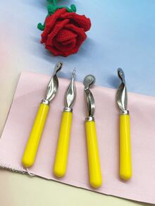 Sewing Marking Wheel, Serrated Metal Head With Yellow Handle, Suitable For Garment Pattern Making, Quilting Positioning, Leather Marking And Various Sewing Pattern Making Scenarios - Caster Wheel - View 3