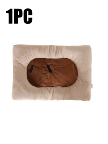 1pc Soft Plush Pet Blanket Bed, Suitable For Guinea Pigs, Rabbits, Hamsters, Rats, Warm Comfortable Sleep Insulation Pad, Cute Cartoon Pattern, Orange White/Brown, Small Animal Cage Accessory, Easy To Clean - Multicolor - View 12
