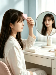 1 buah Sisir Pemangkas Rambut Kemaluan/Poni Portabel, Cocok untuk Alat Penata Rambut Kemaluan Berbentuk Hati Wanita, Alat Cukur Ringkas untuk Sisir Kemaluan - Beraneka warna - View 2