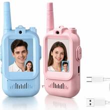 YAIUZGOO Video Intercom (2pcs) With 600mAh Rechargeable Battery, HD Camera And Voice Changer Function, Perfect Gift For Outdoor Games, Camping, Travel And Hiking - Multicolor - View 5