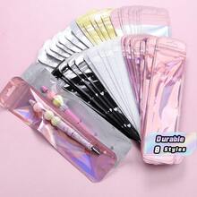 10/50pcs Holographic Pencil Pouches, Reusable Odor-Proof Sealing Bags For Party Favors, Storage, Cosmetics, Jewelry And Pen Packaging - View 8