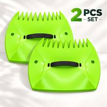 Naturepeak Outdoor Gardening Leaf Grabber - Plastic Hand-Rake Style Leaf Collector - Home Yard & Lawn Cleanup Tool - Portable Design With Adjustable Wrist Strap - Leaf Clip - View 2