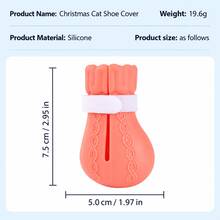 4pcs Cat Paw Protective Shoes, Adjustable Hook And Loop Pet Boots, Anti-Licking And Biting Cat Protective Shoe Covers, Indoor Home Use - Multicolor - View 2