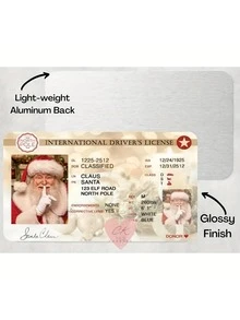 Surat Izin Mengemudi Santa yang Hilang, Dekorasi Natal, Surat Izin Terbang Kereta Luncur Santa, Kartu Identitas, Kartu Santa Claus, Surat Izin Terbang, Kotak Kunci Hadiah Malam Natal, Dekorasi Pohon Natal - MultiWarna - View 16