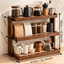 Desktop Storage Rack Home Computer Desk Foldable Coffee Cup Holder Camping Table Bar Counter Organizer Shelf - Multicolor - View 7