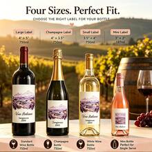 Custom Commemorative Wine Bottle Label Stickers, Personalized Anniversary Wine Labels, Custom Photo Wine Labels/Personalized Birthday Wine Labels/Personalized Floral Birthday Wine Labels – Customizable Name And Age, Gift For Her, Mom, Sister Or Friend - Label Paper - View 6