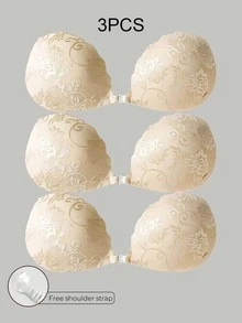 1/2/3pcs Lace Adhesive Bra, Front Closure Lift-Up Nipple Covers, Suitable For Bikini And Evening Gown For Party, Dinner, Graduation, Date, Music Festival And Other Occasions, All Year Round - Multicolor - View 28