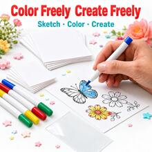 Mini Color DIY Tattoo Transfer Paper 50x70mm Precise Transfer Thermal Water Film Transfer Paper With Color Pen For Mini Thermal Printer - View 4