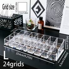24/36 Slots Transparent Acrylic Lipstick Storage Box, Desktop Lipstick Display Rack, Bathroom Vanity Makeup Organizer Box, Compatible With Lipstick/Lip Gloss/Makeup Samples,Back To School,Bedroom Room Decor,Back To School - View 5