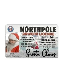 Surat Izin Mengemudi Santa yang Hilang, Dekorasi Natal, Surat Izin Terbang Kereta Luncur Santa, Kartu Identitas, Kartu Santa Claus, Surat Izin Terbang, Kotak Kunci Hadiah Malam Natal, Dekorasi Pohon Natal - MultiWarna - View 11