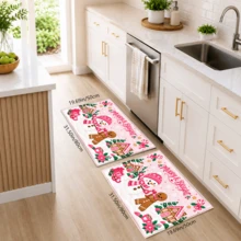 1pc Pink Candy Train Christmas Floor Mat, Fantasy Holiday Room Decor, Suitable For Kids Room, Game Room, Living Room And Christmas Party - Multicolor - View 12