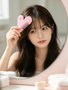1 buah Sisir Pemangkas Rambut Kemaluan/Poni Portabel, Cocok untuk Alat Penata Rambut Kemaluan Berbentuk Hati Wanita, Alat Cukur Ringkas untuk Sisir Kemaluan - Beraneka warna - View 1