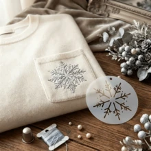 9 Snowflake Stencils For Christmas Crafts – 4x4 Inch Stencils Featuring 9 Snowflake Designs For Handmade Christmas Ornaments, Home Decor, Embroidery, Wall Art, And Painting - Sets - View 9