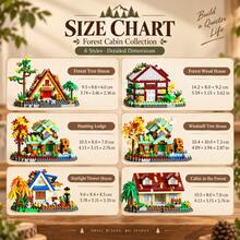 400+PCS Forest Cabin Building Block Set, 6 Styles Available, Mini Woodland House Model, Adult Collectible Desktop Display Decor, Each Style Sold Separately - Forest Cabin - View 4