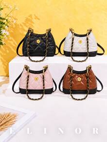 XD Fashionable Mini Vintage Small Bag, Lightweight Shell Small Bag, Chain Handbag Crossbody Bag, Suitable For Valentine's Day/Halloween Gift - Multicolor - View 6