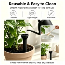 Plant Watering Stakes, Self-Watering System, Slow Release Waterer For Indoor Outdoor Plants, Flower Pots & Balcony Garden - Black - View 2