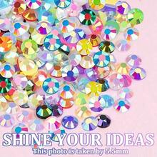 40 Colors Flat Back Resin Rhinestone Set With Tweezers, Dotting Pen, Sorting Tray, 5.5mm Multicolor Handmade Decorative Rhinestones For DIY Clothing, Shoes, Cup Decoration, Diamond Painting, Home Decor And Various Creative Crafts - Multicolor - View 2